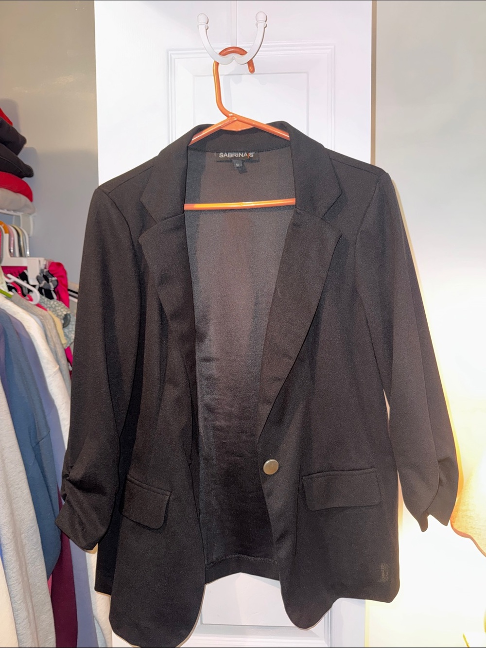 Sabina Black Women's Single-Button Blazer